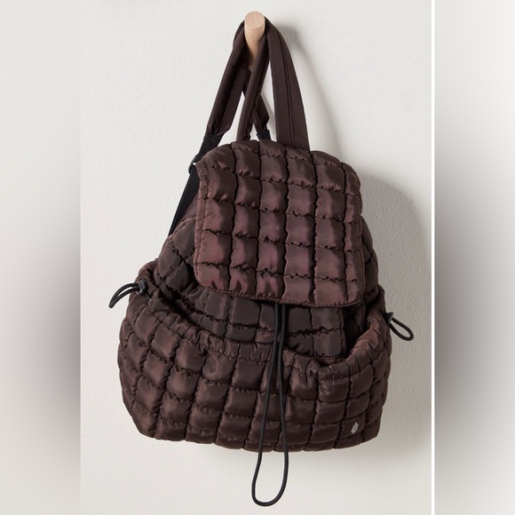 Free People Handbags - Free People Movement Quilted Hiker Backpack in CHOCOLATE NWT SOLD OUT